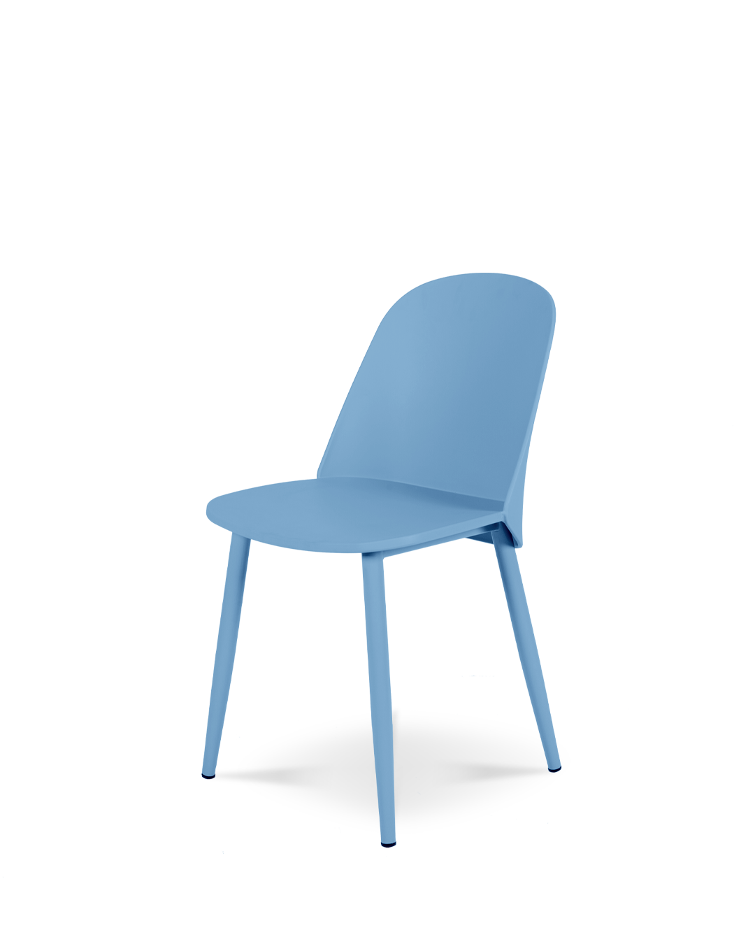Silla de diseño Hertha de acero azul