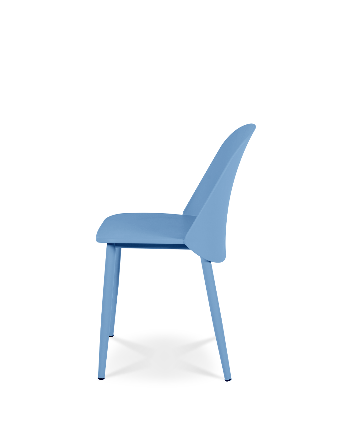 Silla de diseño Hertha de acero azul