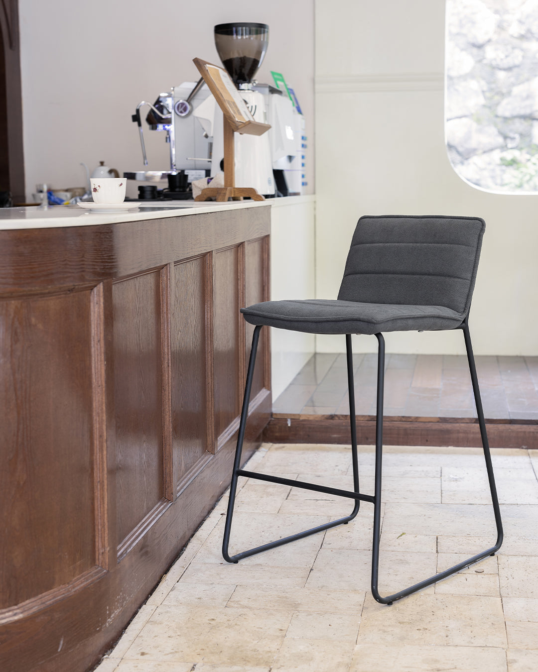 Siwa Bar Stool Grey