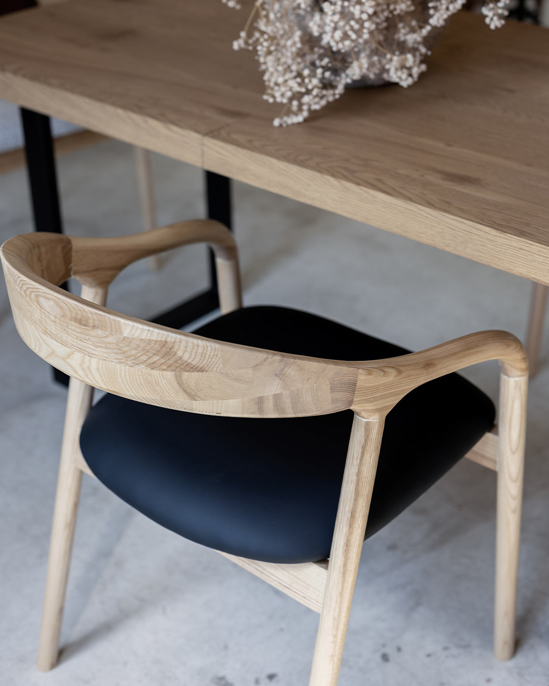 Riva Wooden Chair Natural Black