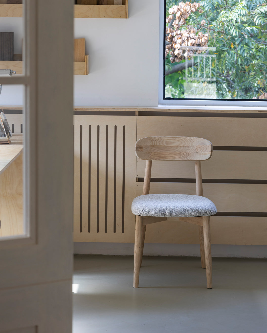 Silla de Comedor en Madera de Fresno Samantha Beige