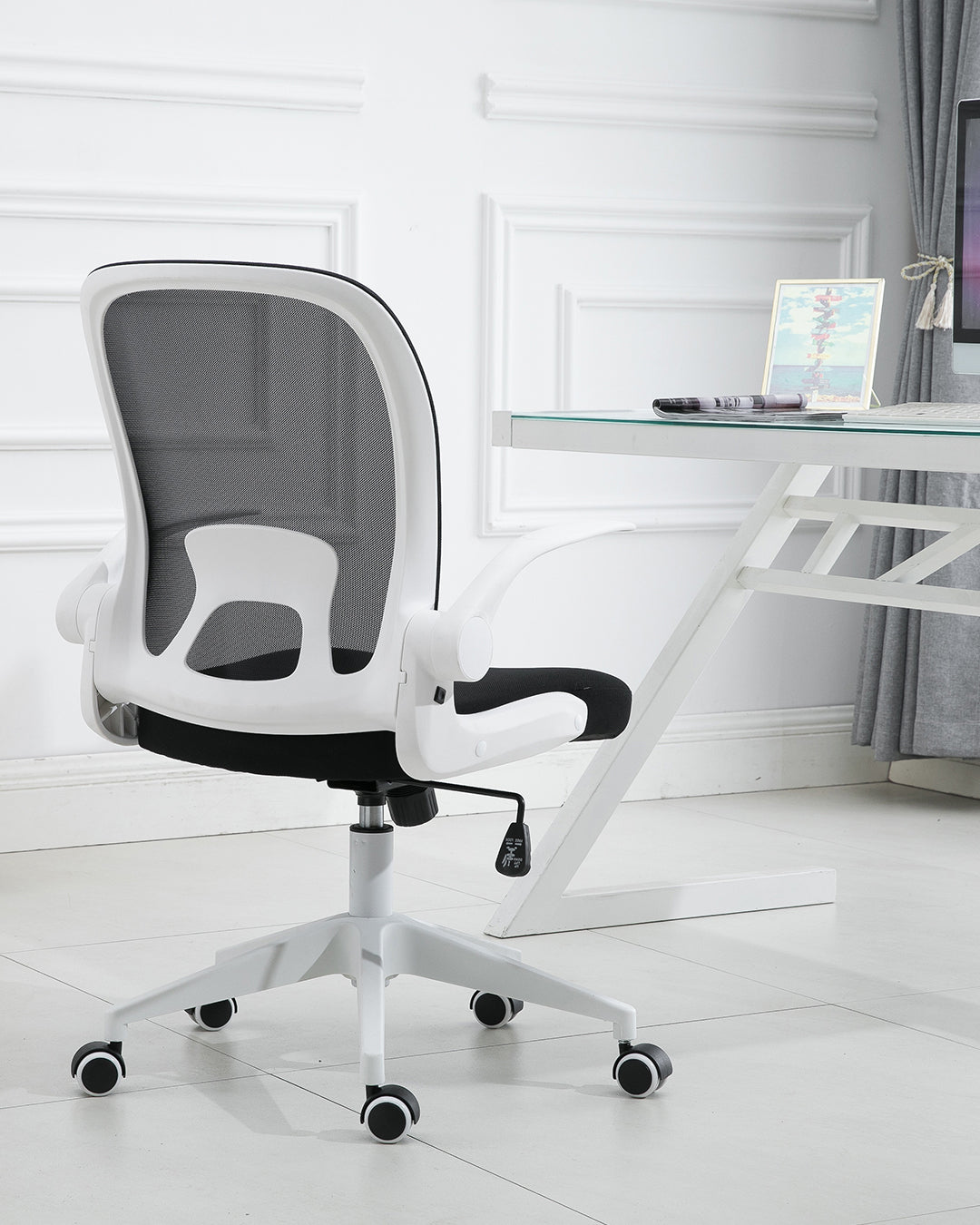 Silla de Oficina Minerva Blanco/gris