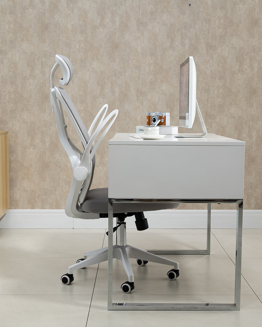 Silla de Oficina Klotho Blanco/Gris