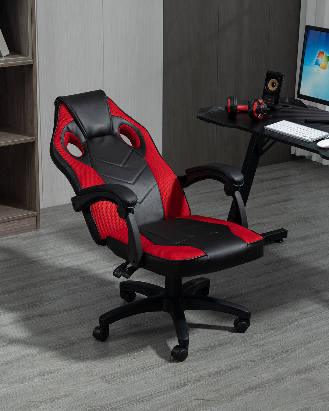 Silla para juegos Dione negra y roja