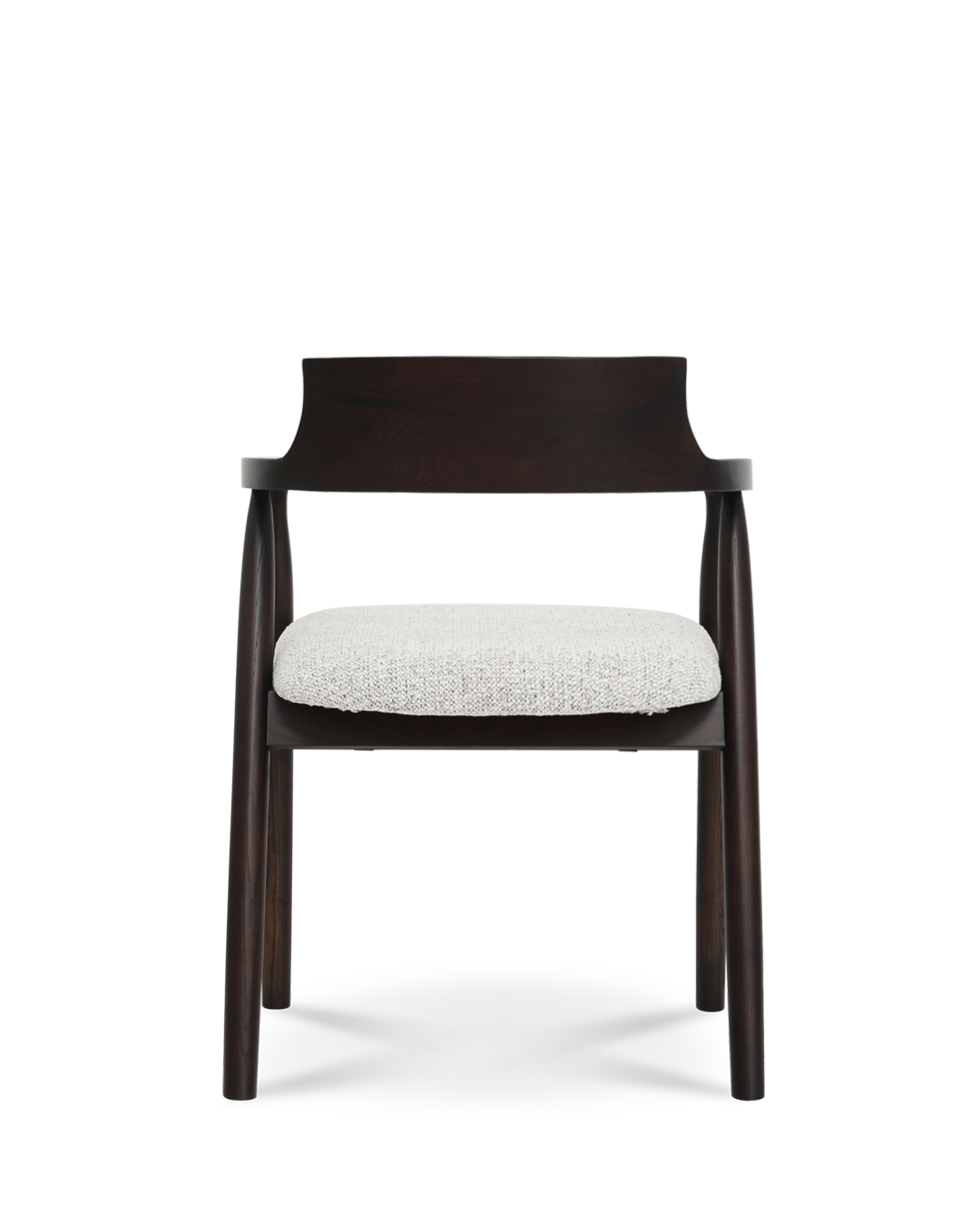 Silla de Comedor en Madera de Fresno Tapizada Kennedy Dark