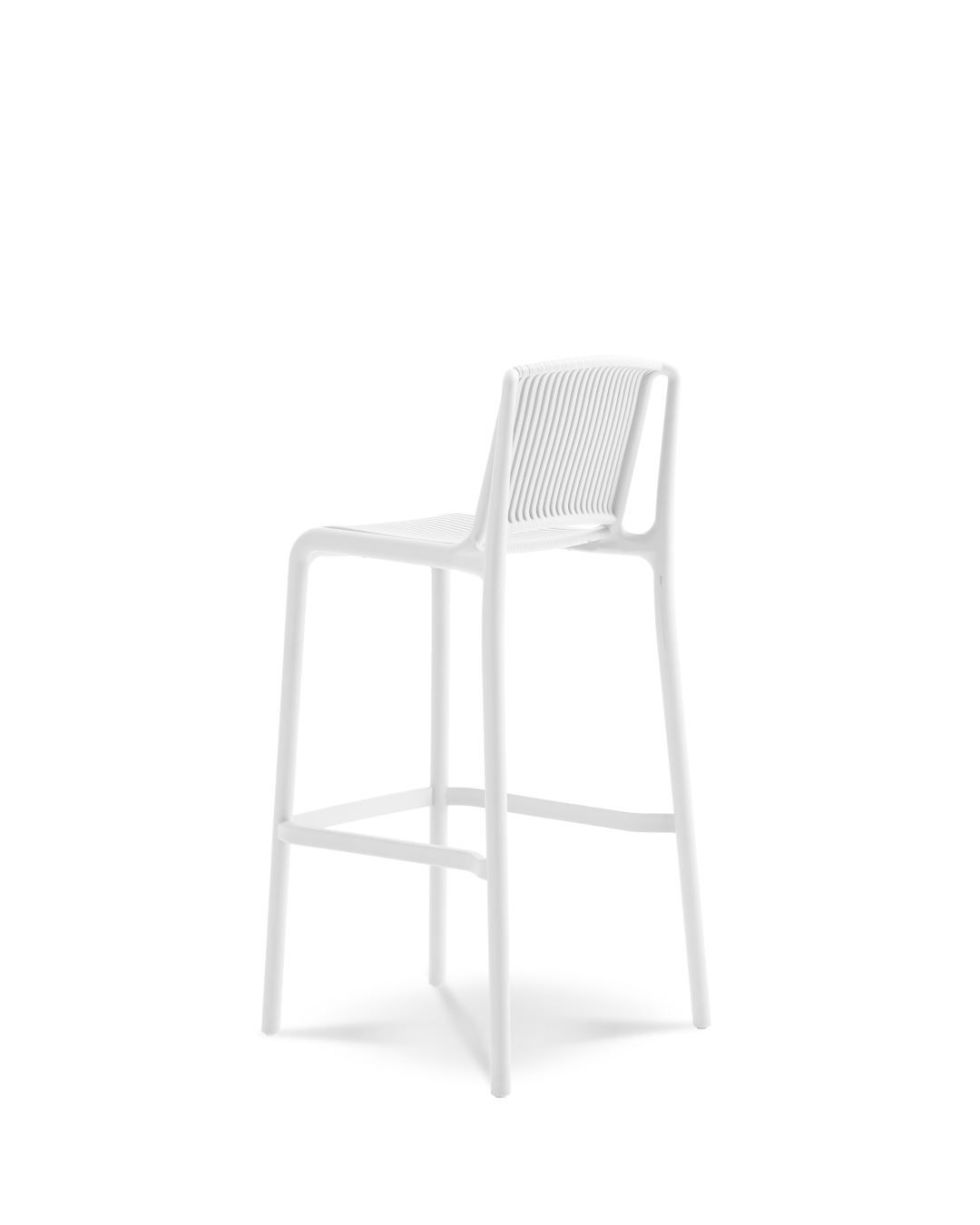 Melete Bar Chair Ivory White