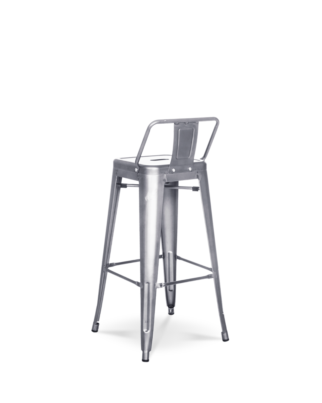 Taburete Alto de metal Lix Gris Cristal