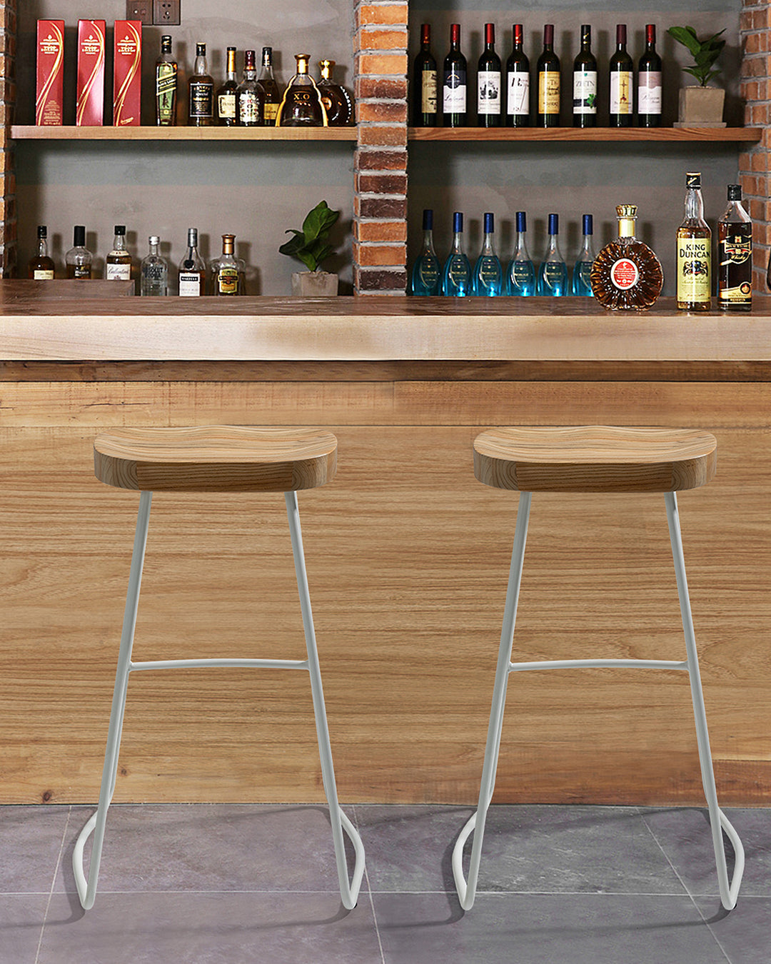 Julia Wood Bar Stool Black