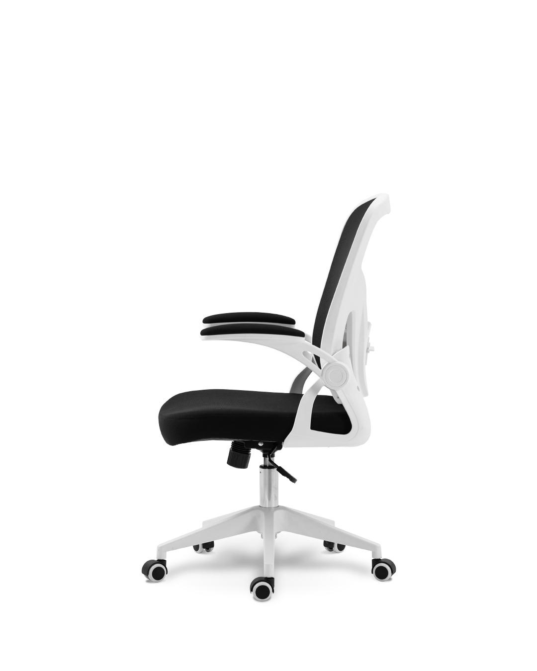 Chaise de bureau Lanthe Blanc Noir