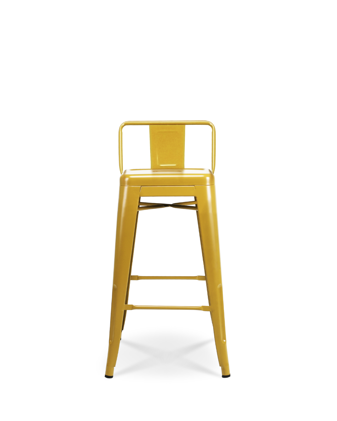 Silla alta Lix de metal amarillo