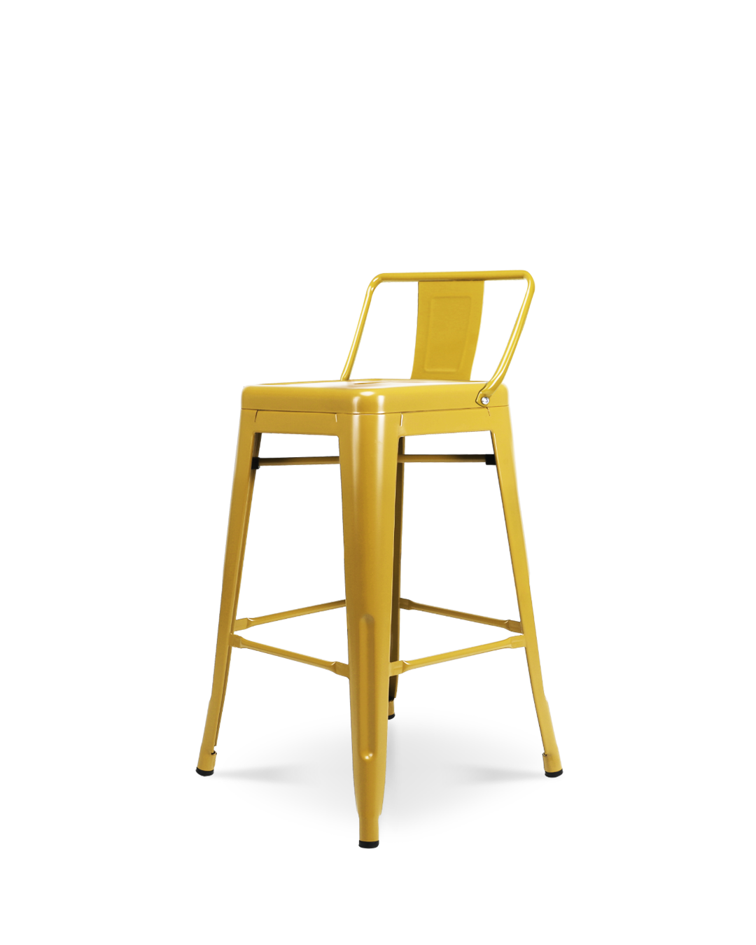 Silla alta Lix de metal amarillo