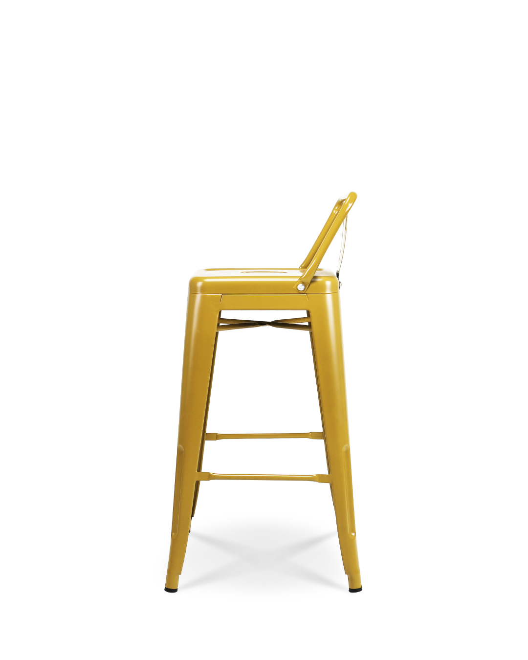 Silla alta Lix de metal amarillo