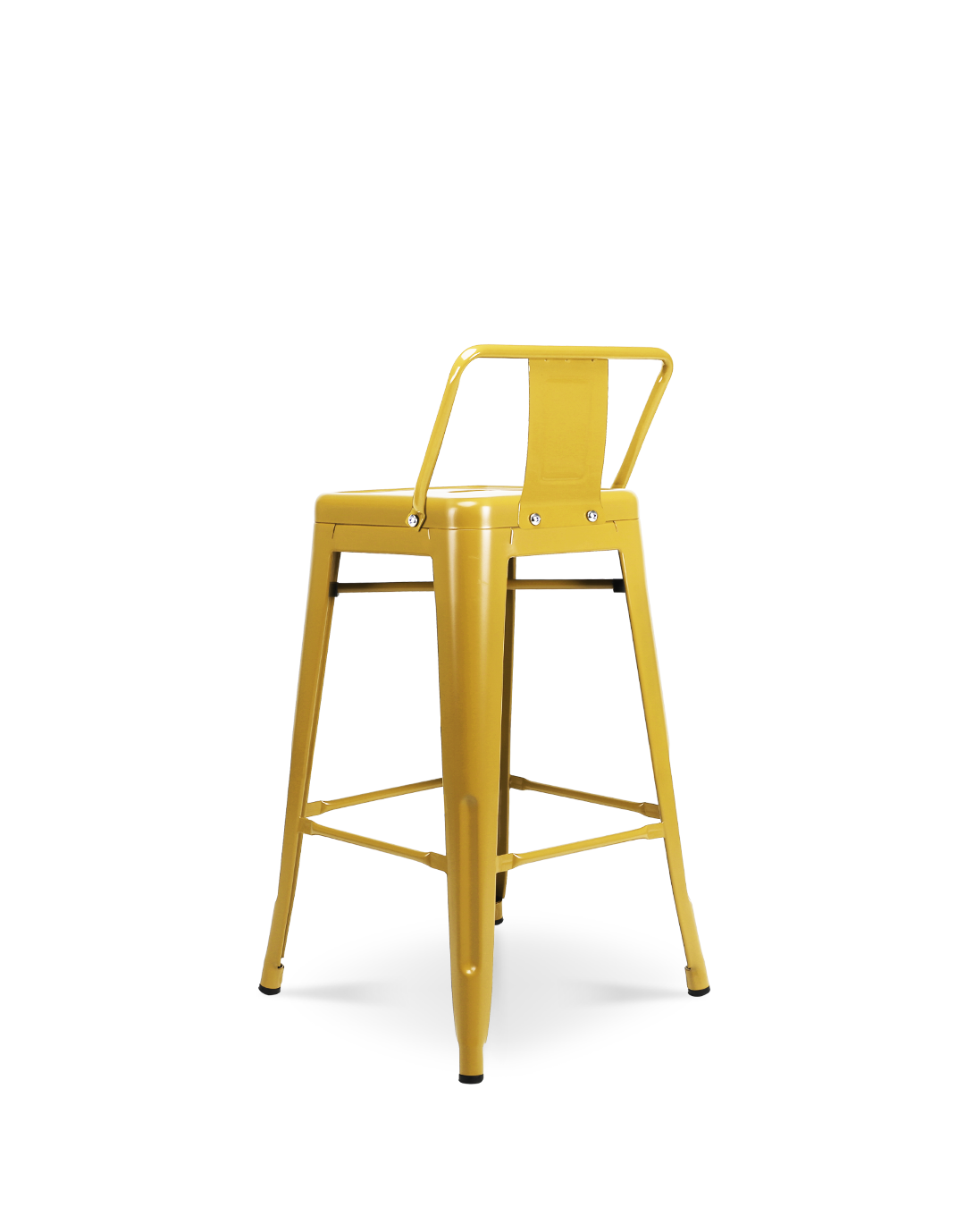 Silla alta Lix de metal amarillo