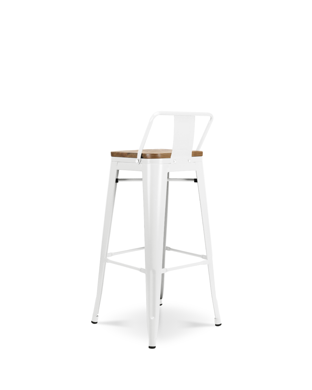 Chaise de bar en bois Lix blanc