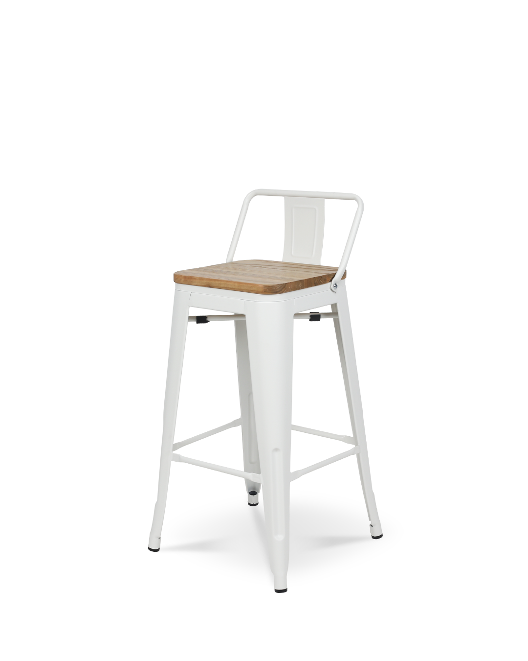 Chaise de comptoir en bois LIX blanc