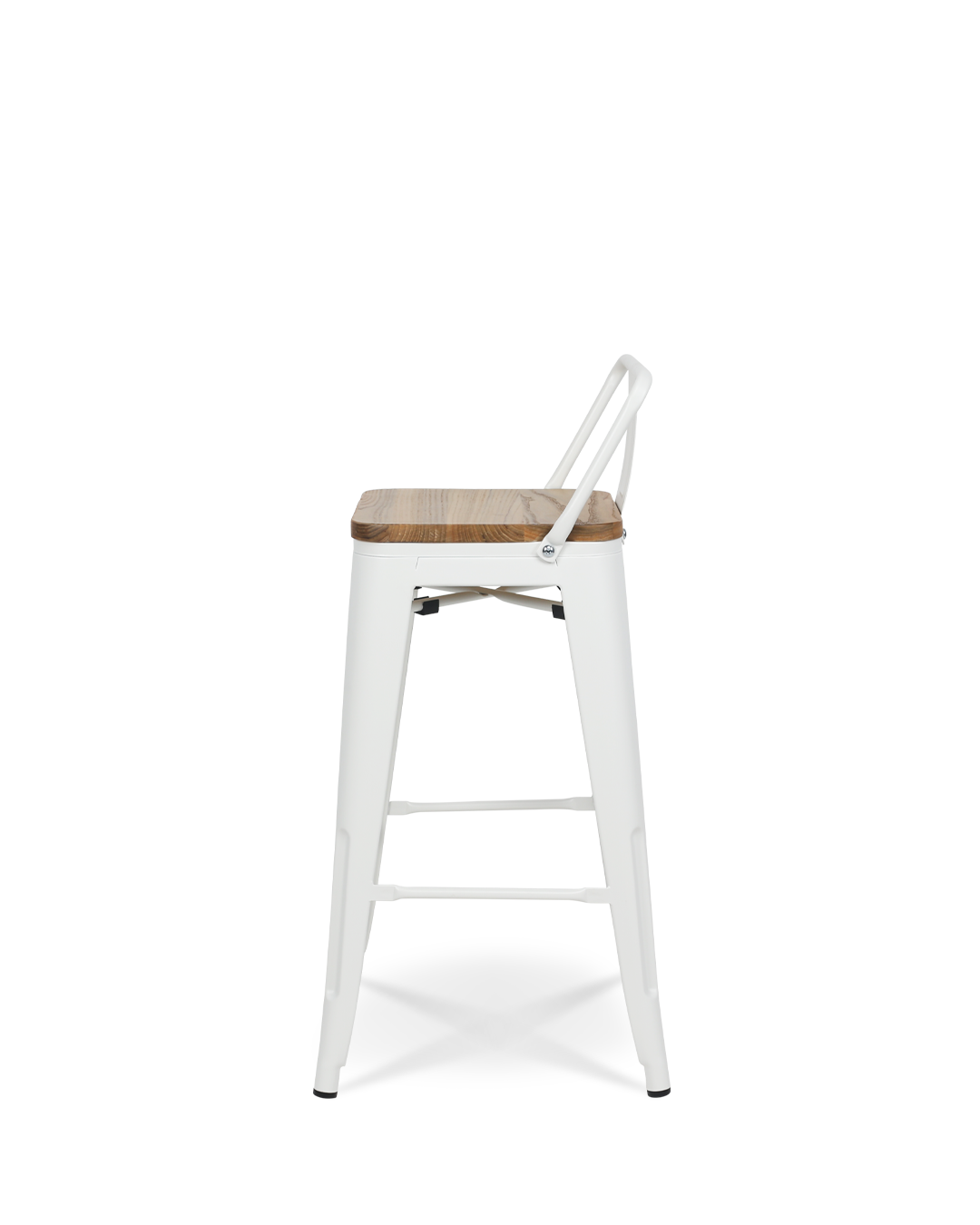 Chaise de comptoir en bois LIX blanc