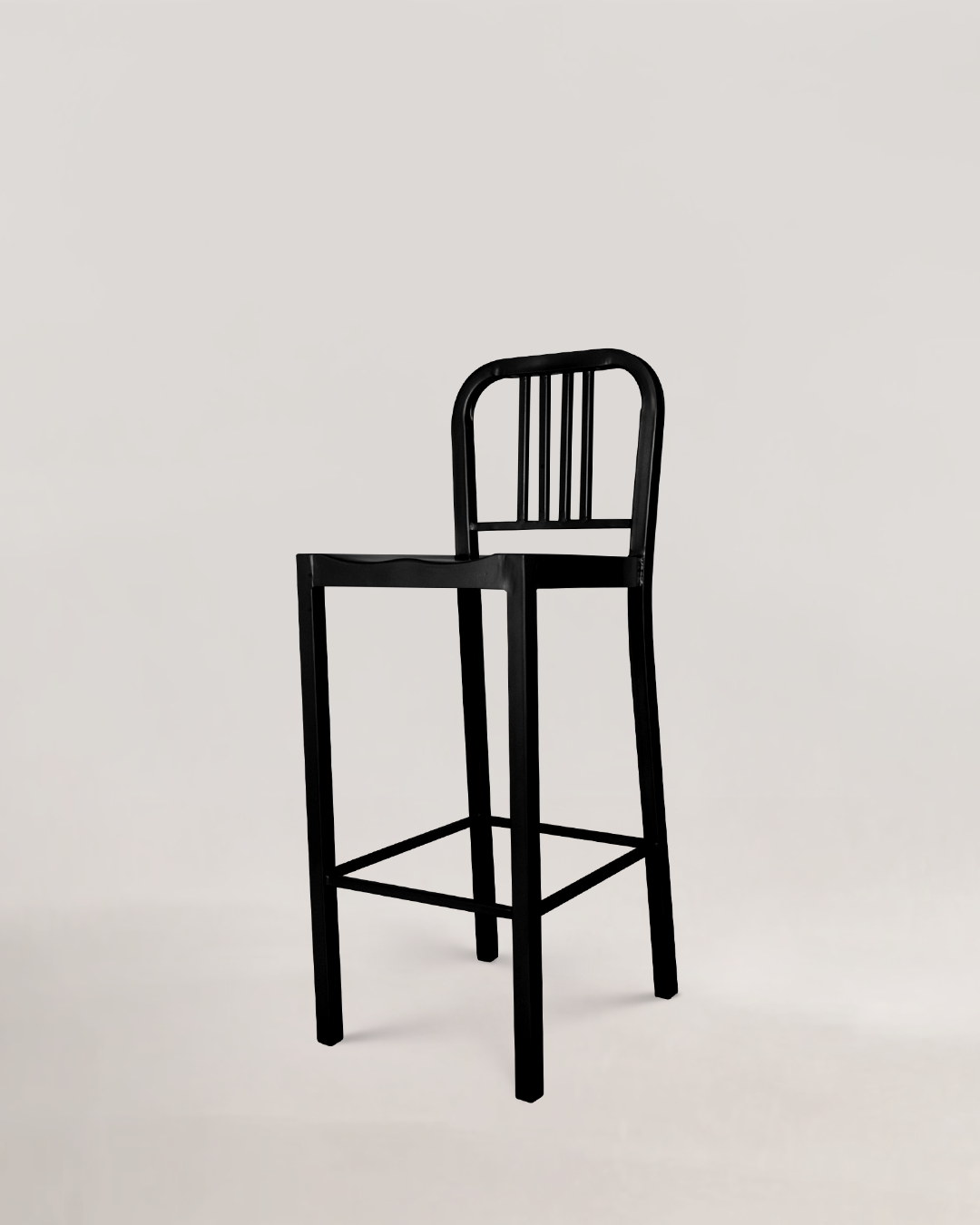 Navy Bar Stool Black