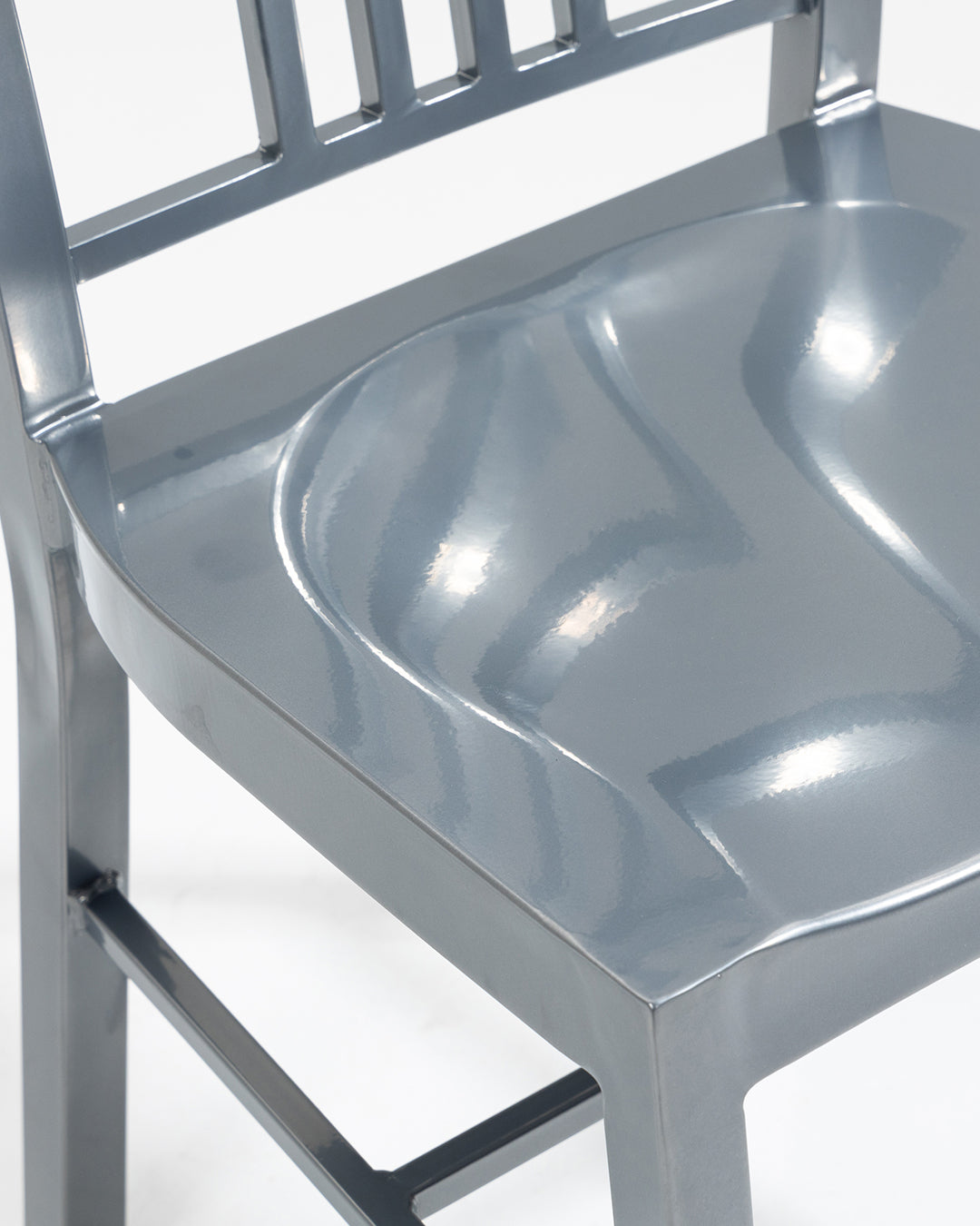 Navy Metal Chair White