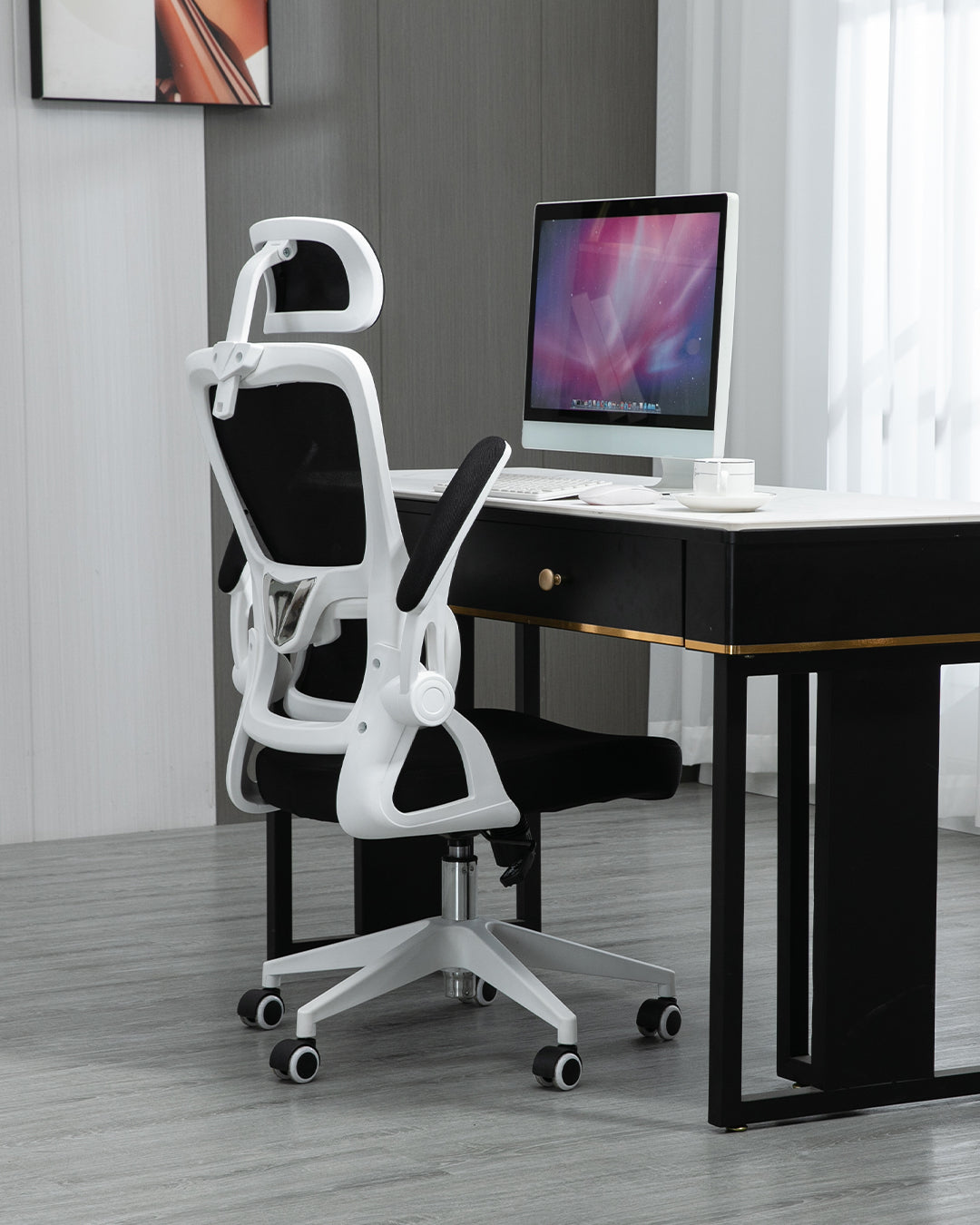 Vala Office Chair White Grey