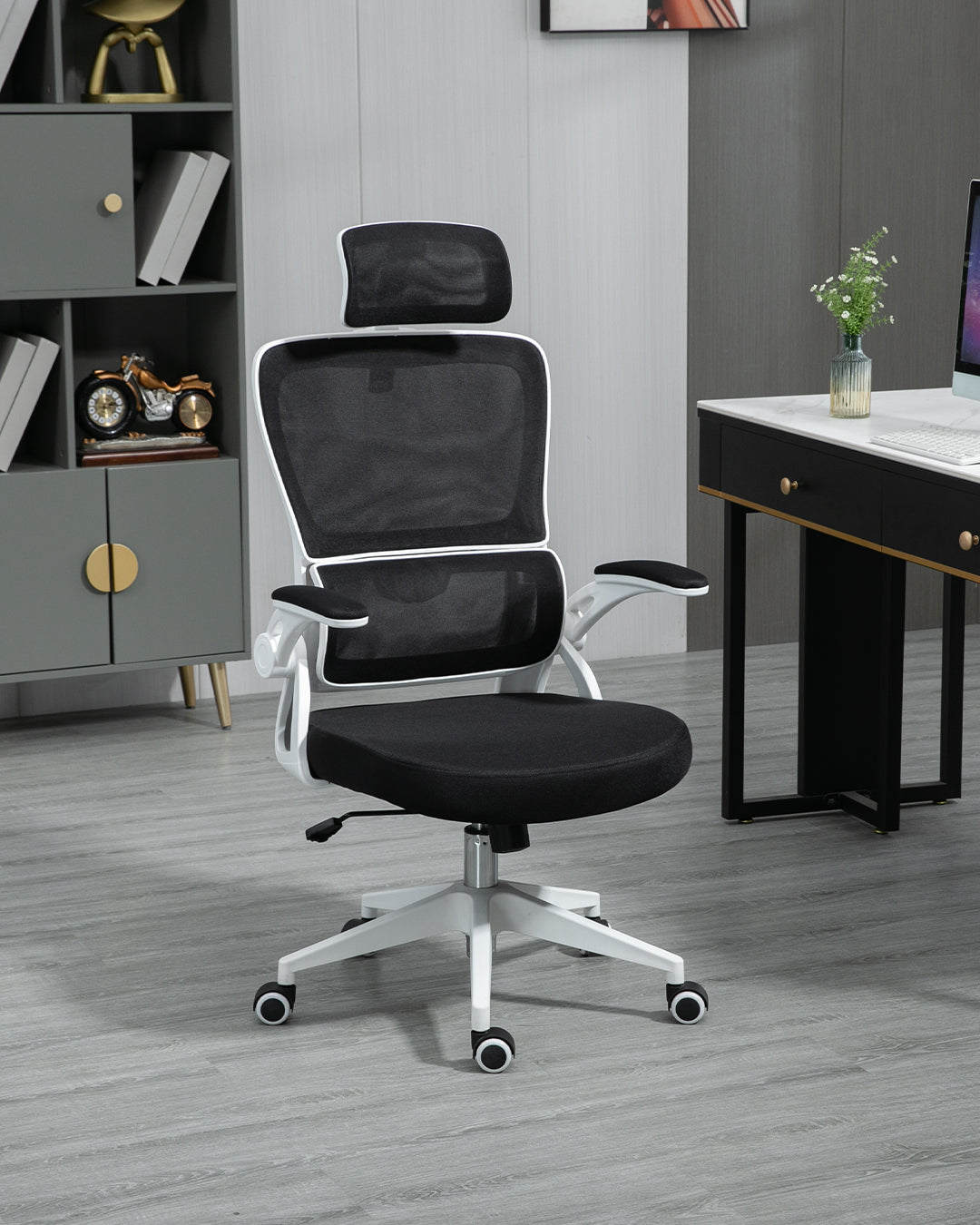 Vala Office Chair White Grey