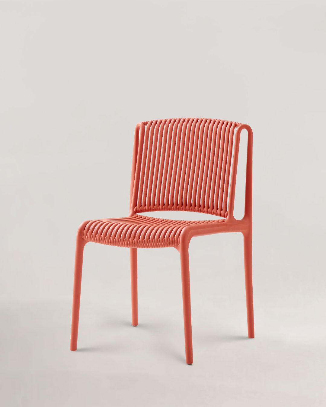 Elpis Plastic Chair Chestnut Rose Red