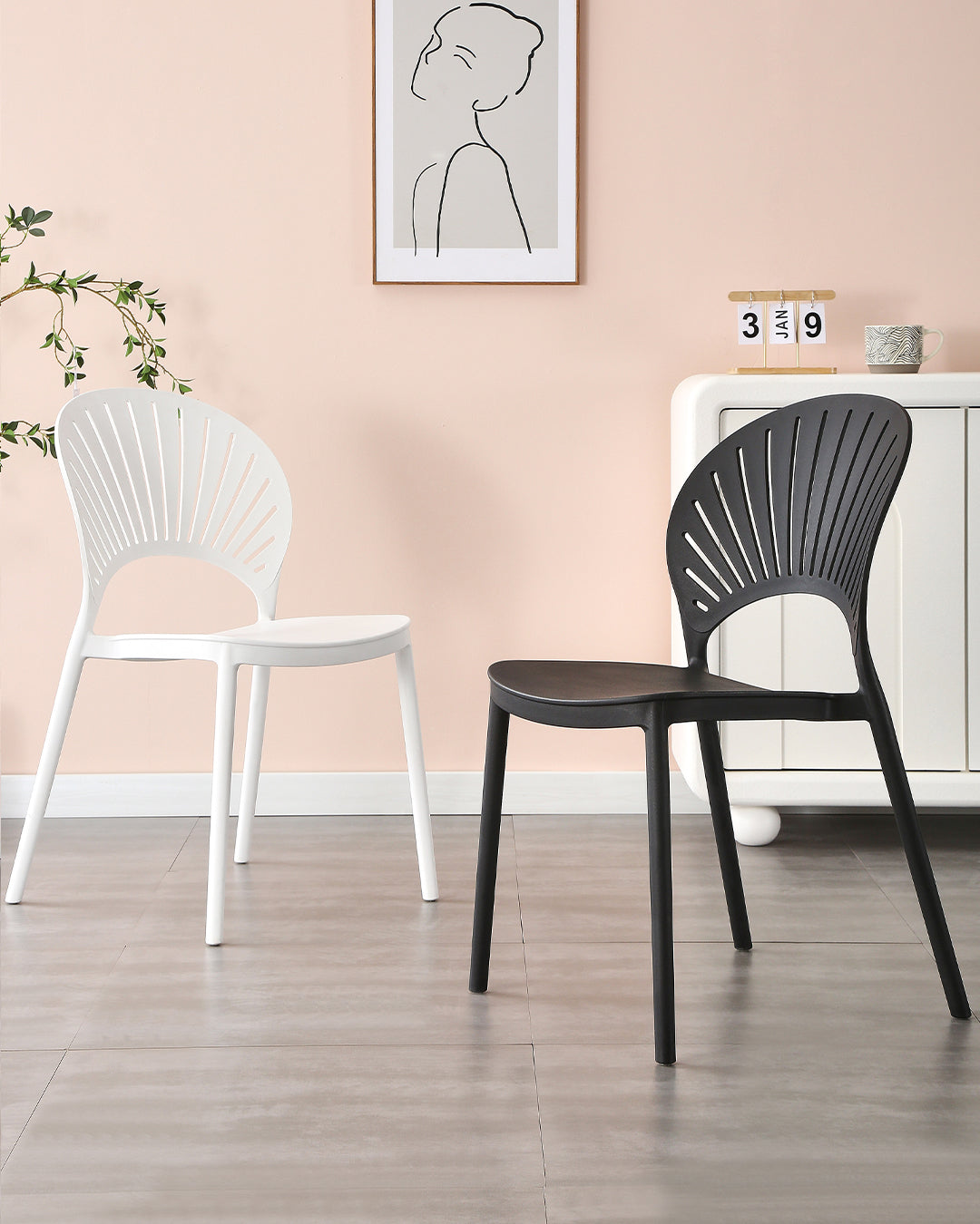 Eugenia Plastic Chair Ivory White