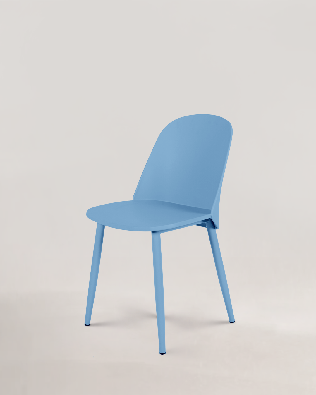 Silla de diseño Hertha de acero azul