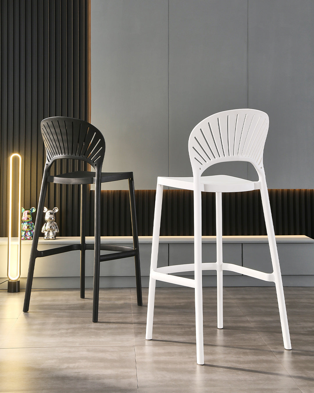 Hestia Bar Chair Ivory White