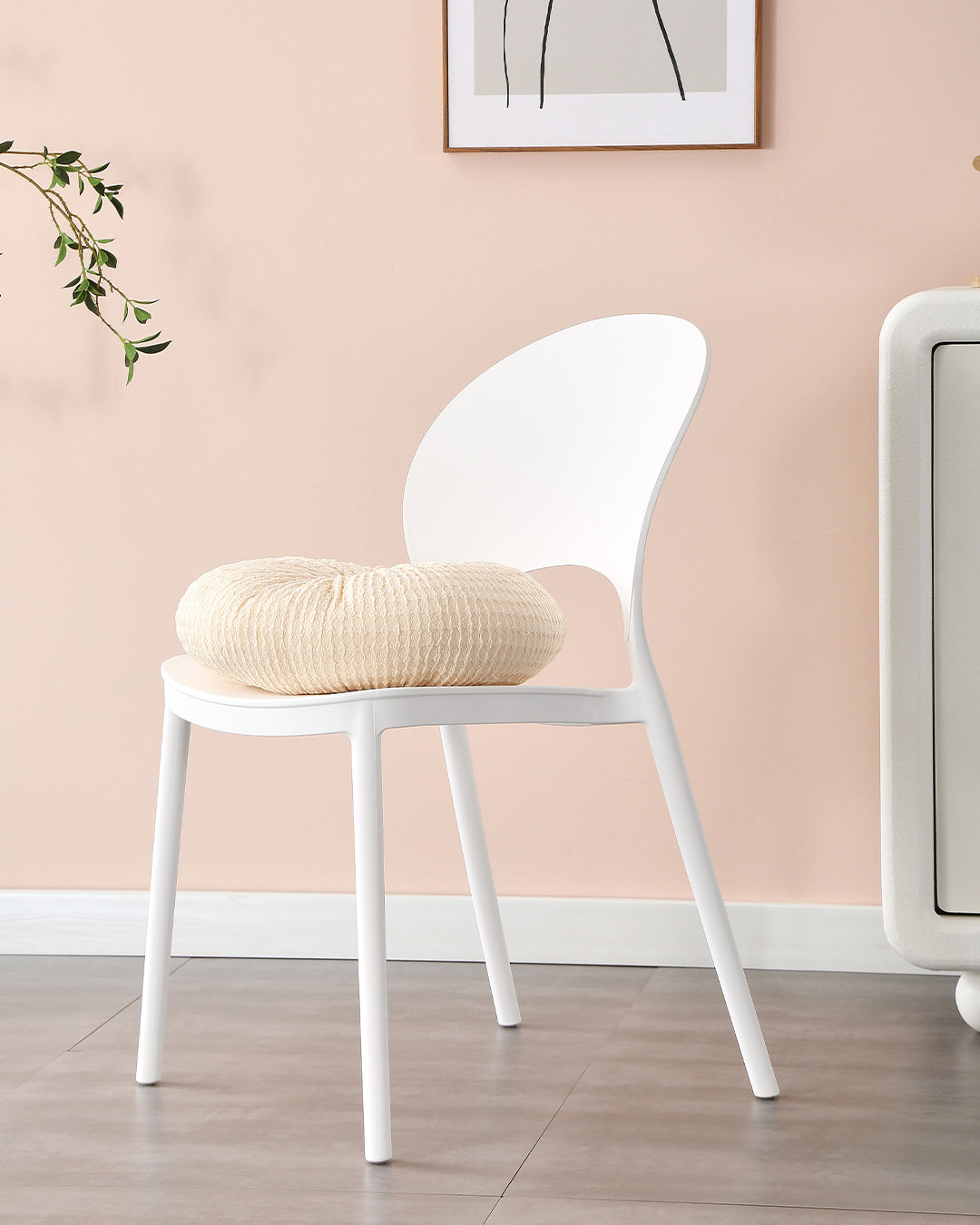 Nysa Plastic Chair Ivory White