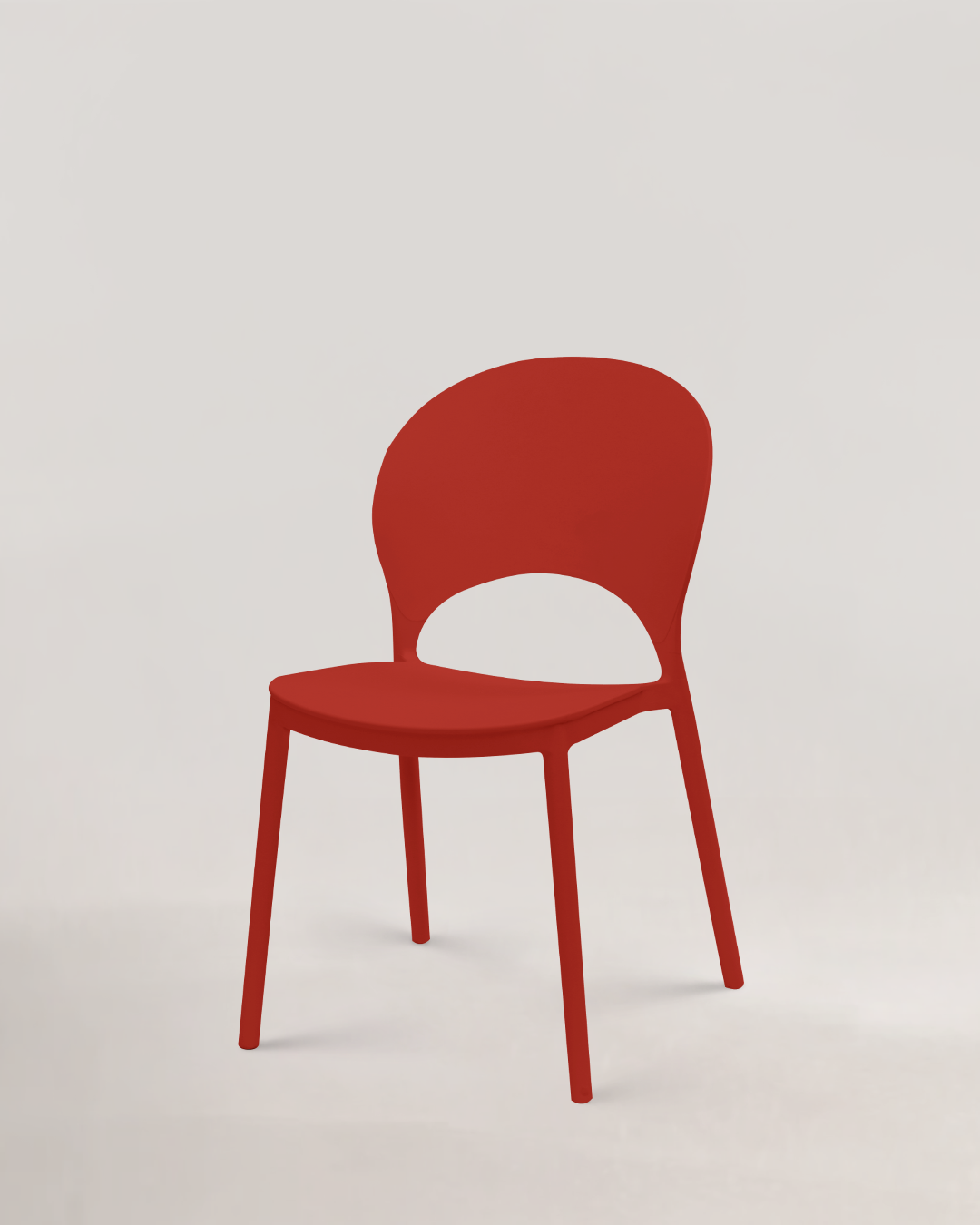 Nysa Plastic Chair Chestnut Red