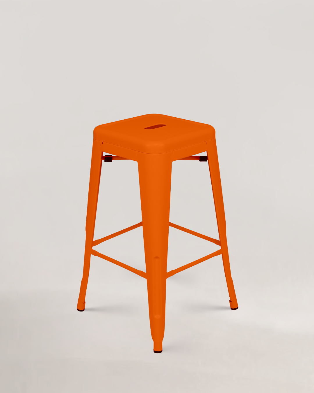 Taburete Alto LIX de metal naranja