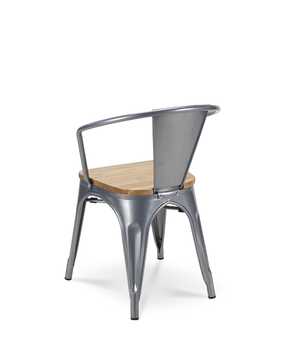 Silla Lix Metal y Madera con reposabrazos