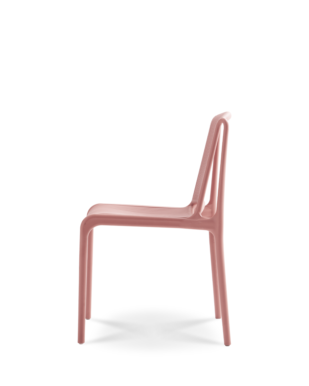 Silla de comedor apilable Elpis Rosa