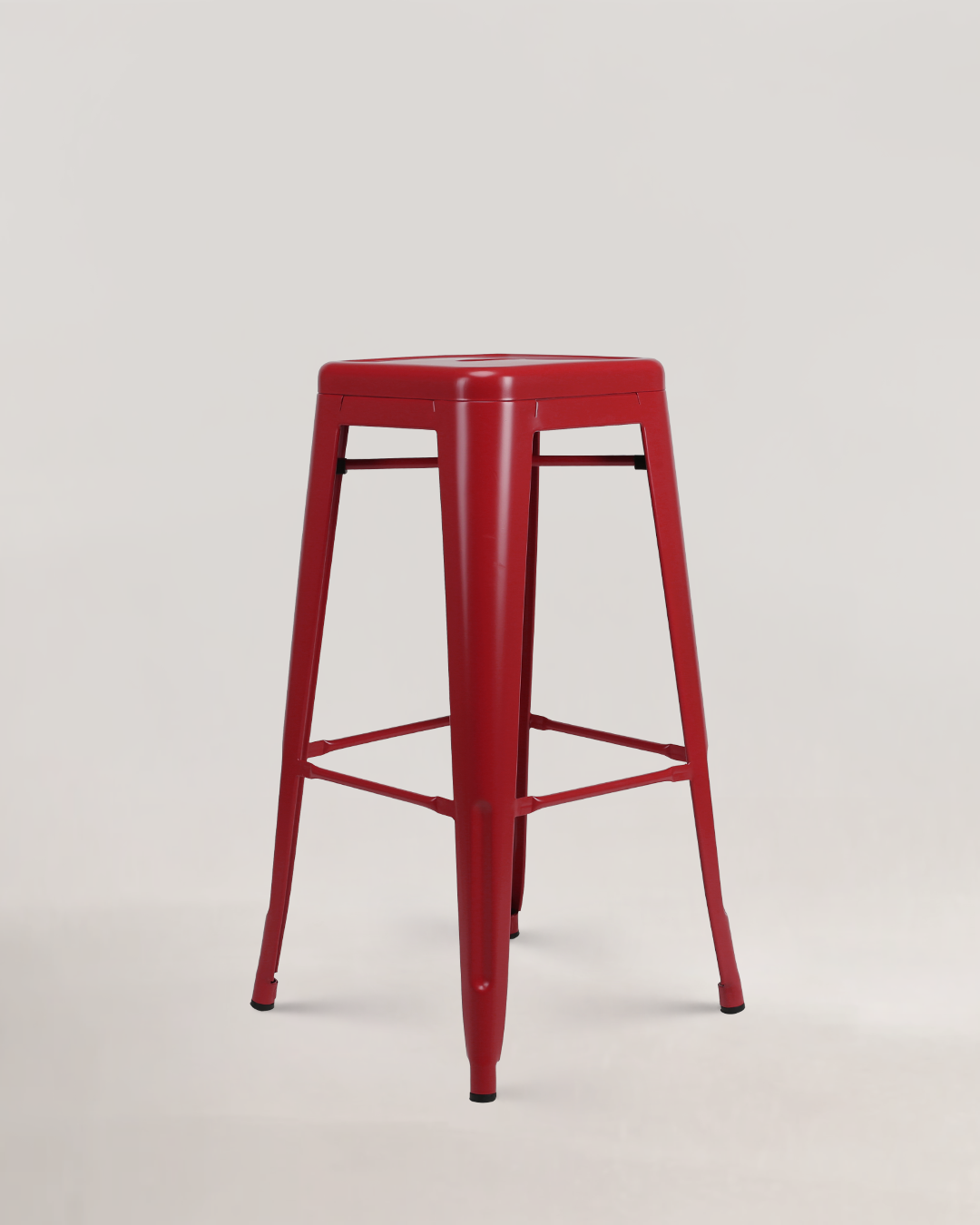 Taburete de metal Lix Rojo