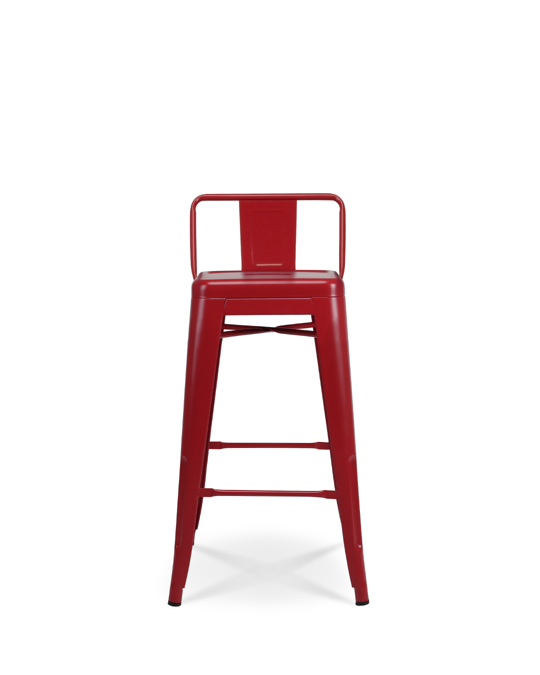 Silla Alta Lix de metal rojo