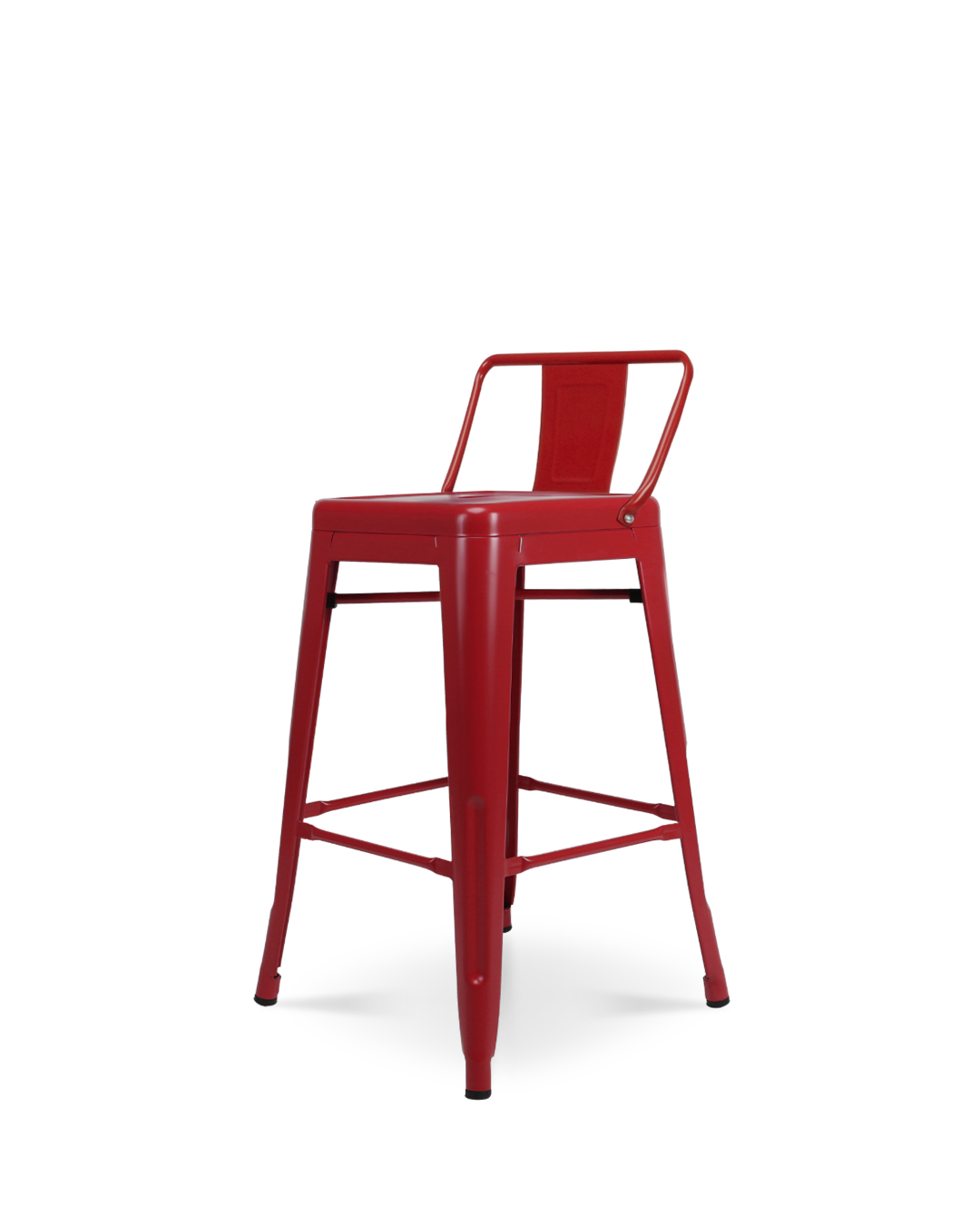 Lix Metal Counter Chair Red