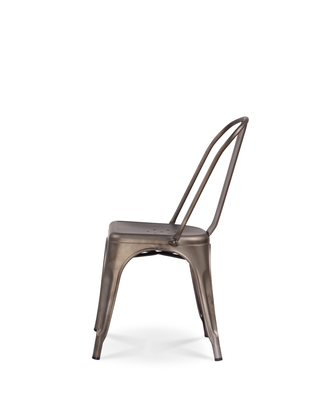 Chaise en métal Lix rouillée