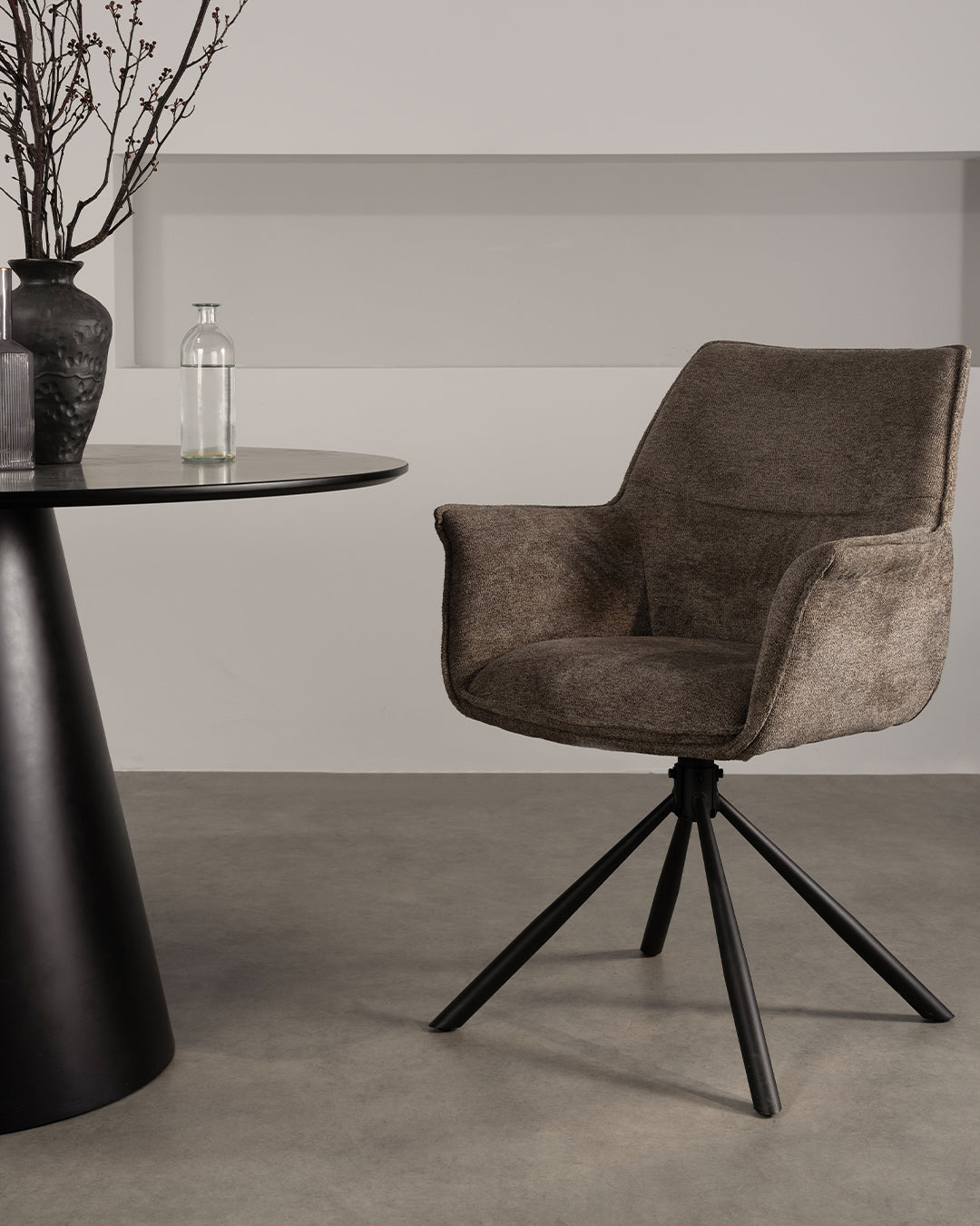 Velleda Dining Chair Dark Grey