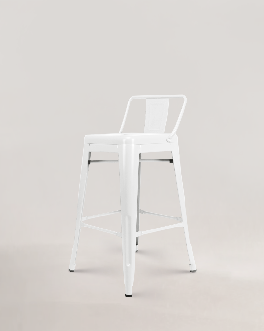 Silla Alta Lix de metal blanco