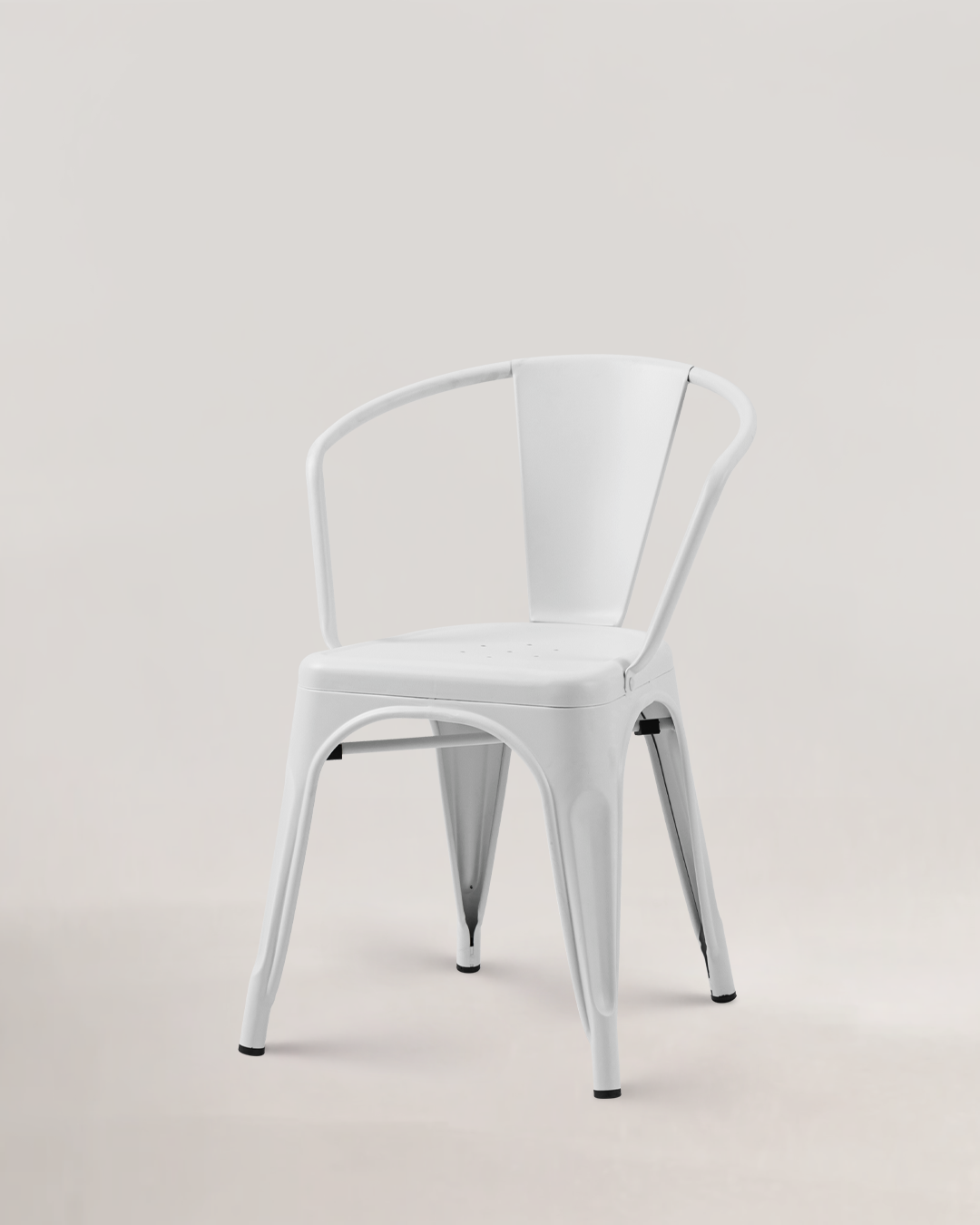 Silla con Reposabrazos Metálica Lix Blanco