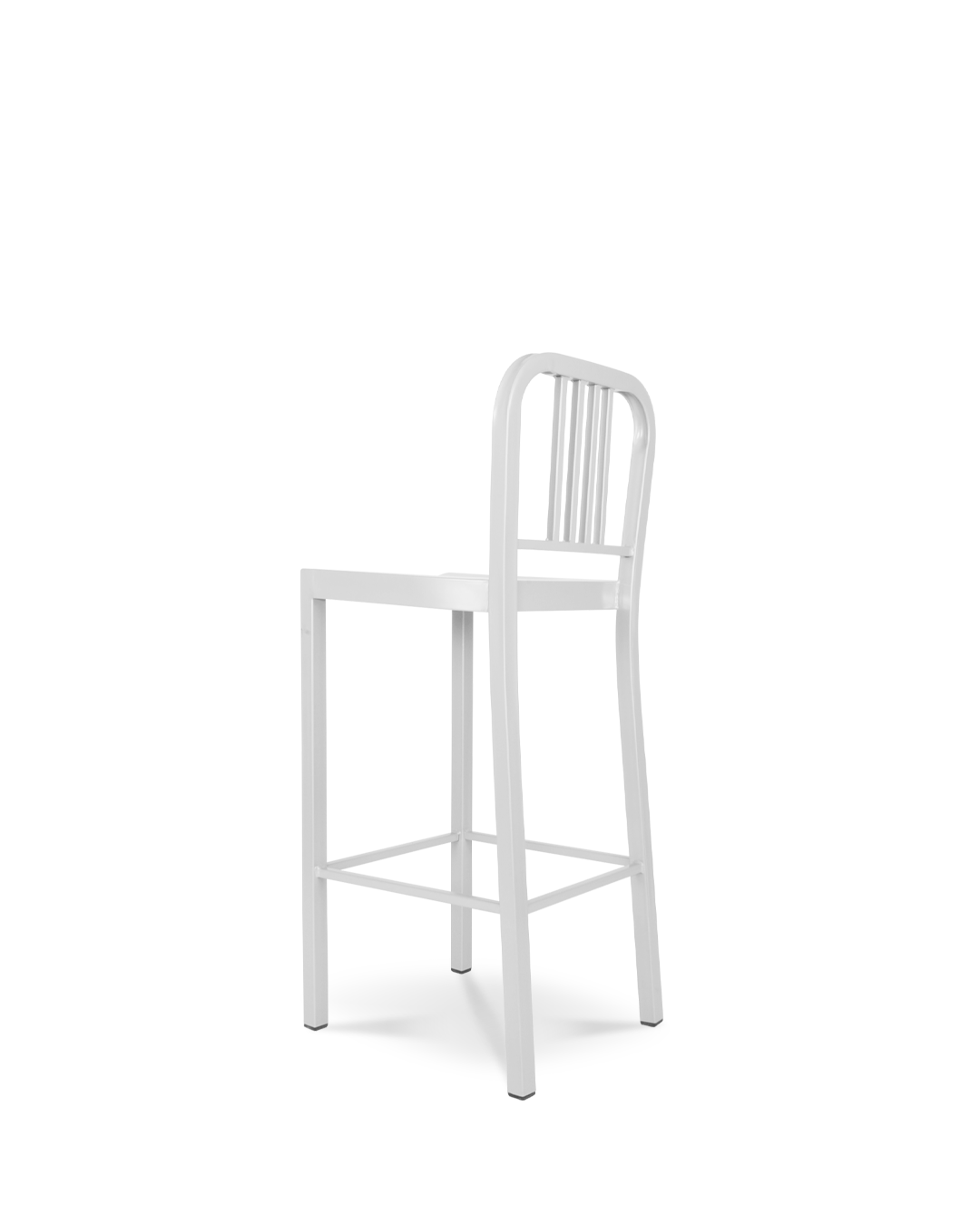 Navy Bar Stool White