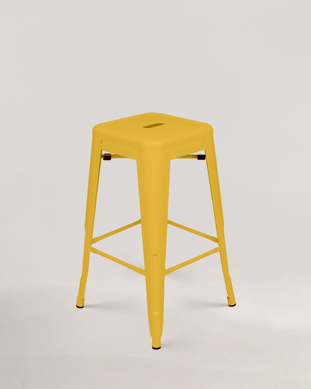 Taburete Alto LIX de metal amarillo